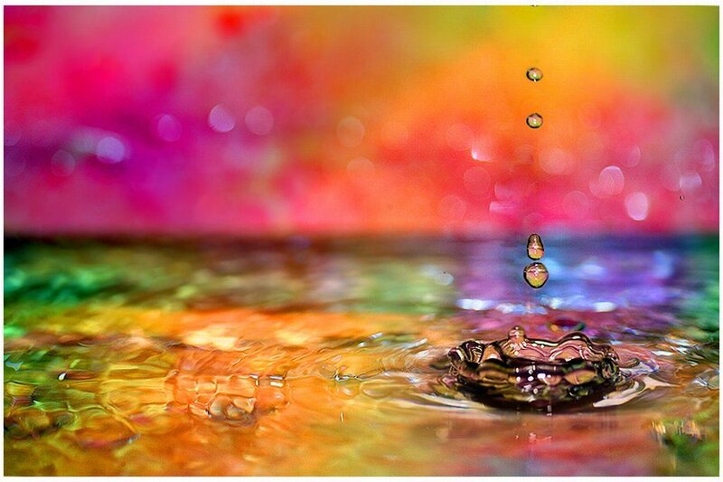 Water Drop Impact — Pink