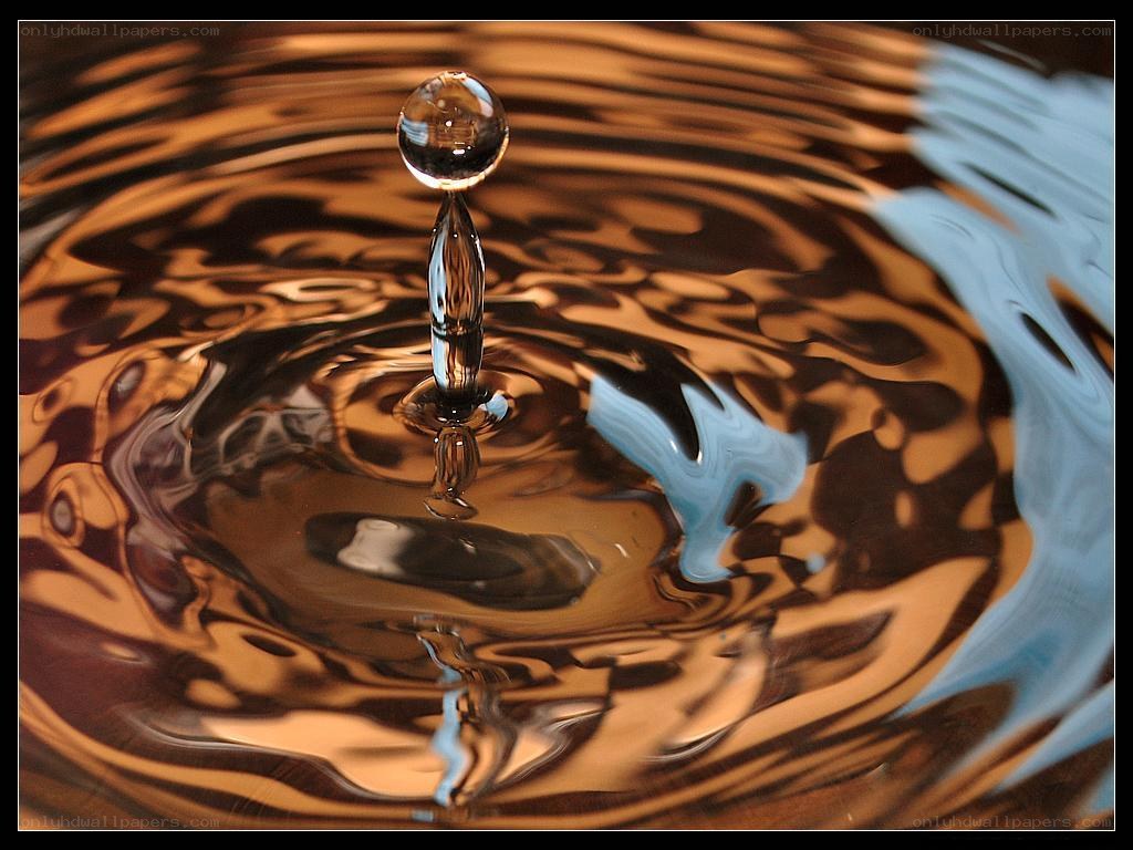 Water drop impact ripple