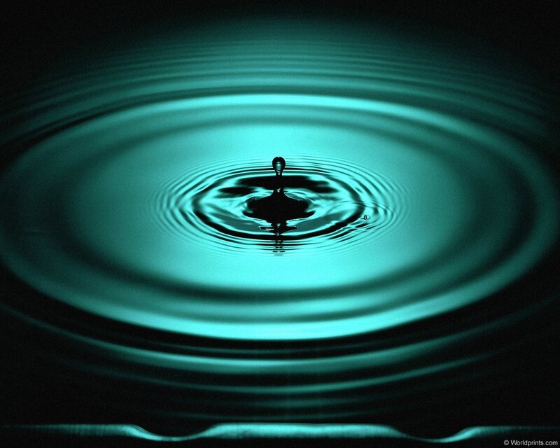Water drop ripple effect