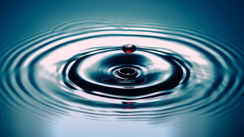 Water drop ripple effect