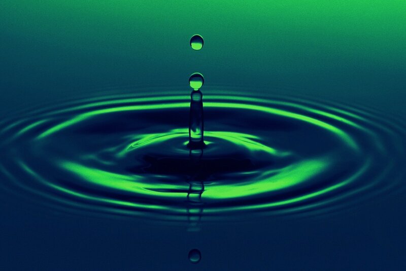Water drop ripple effect