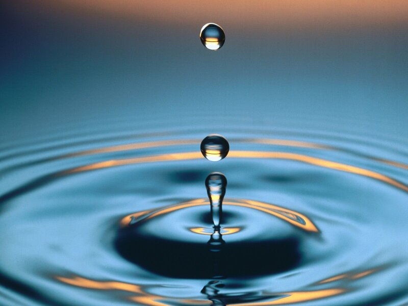 Water drop ripples