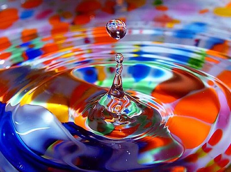 Water Drop Splash — Blue