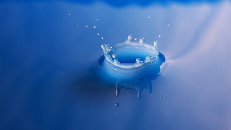 Water drop splash crown