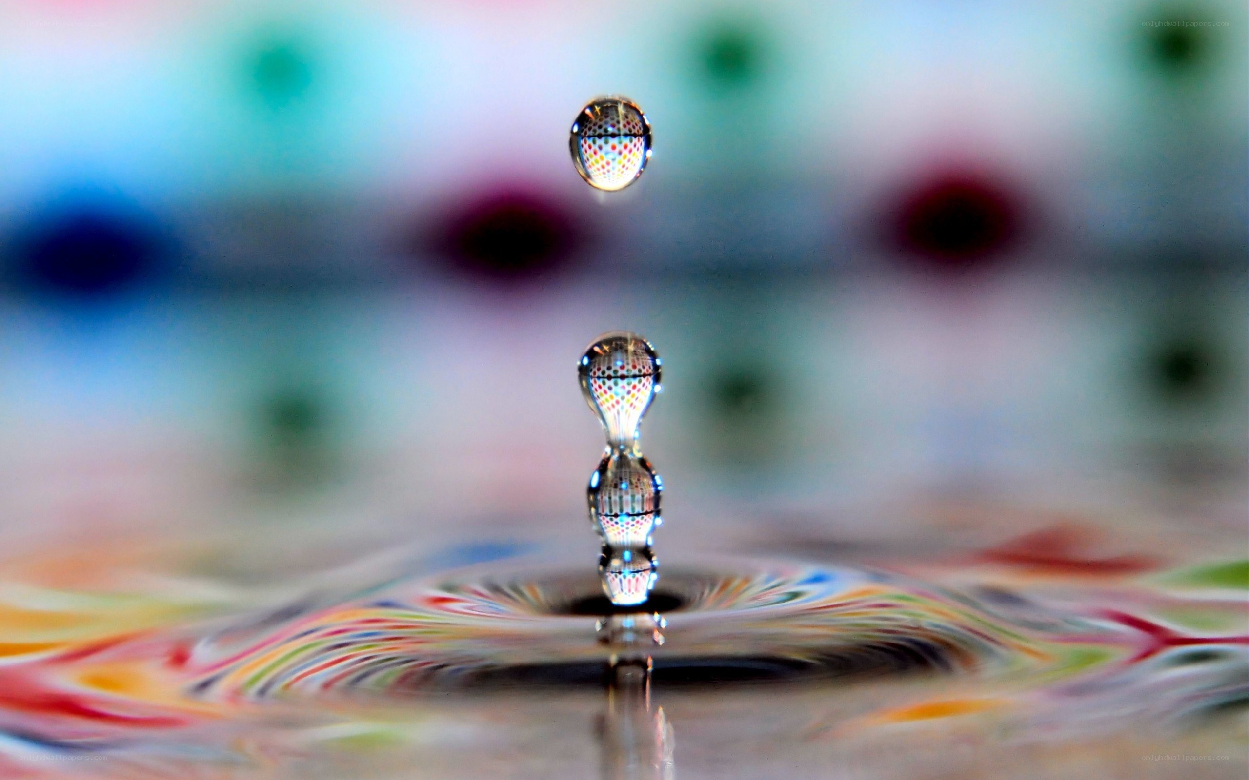 Water drop splash in slow motion