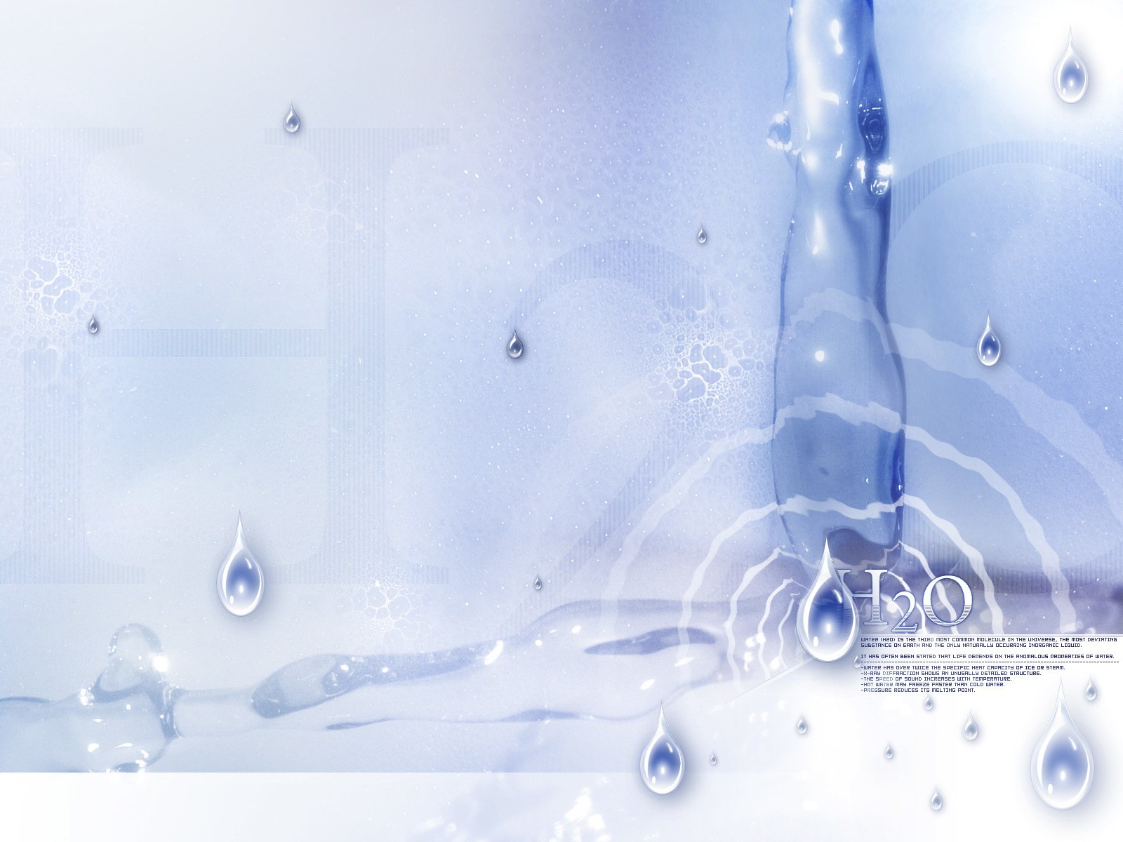 Water droplet abstract background