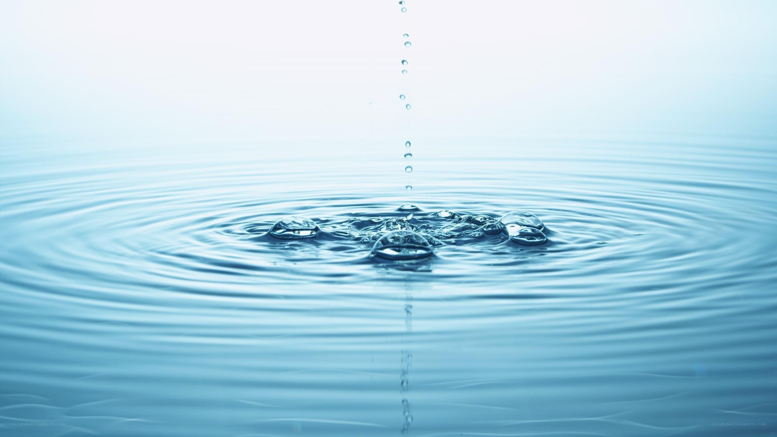 Water droplet creating ripples