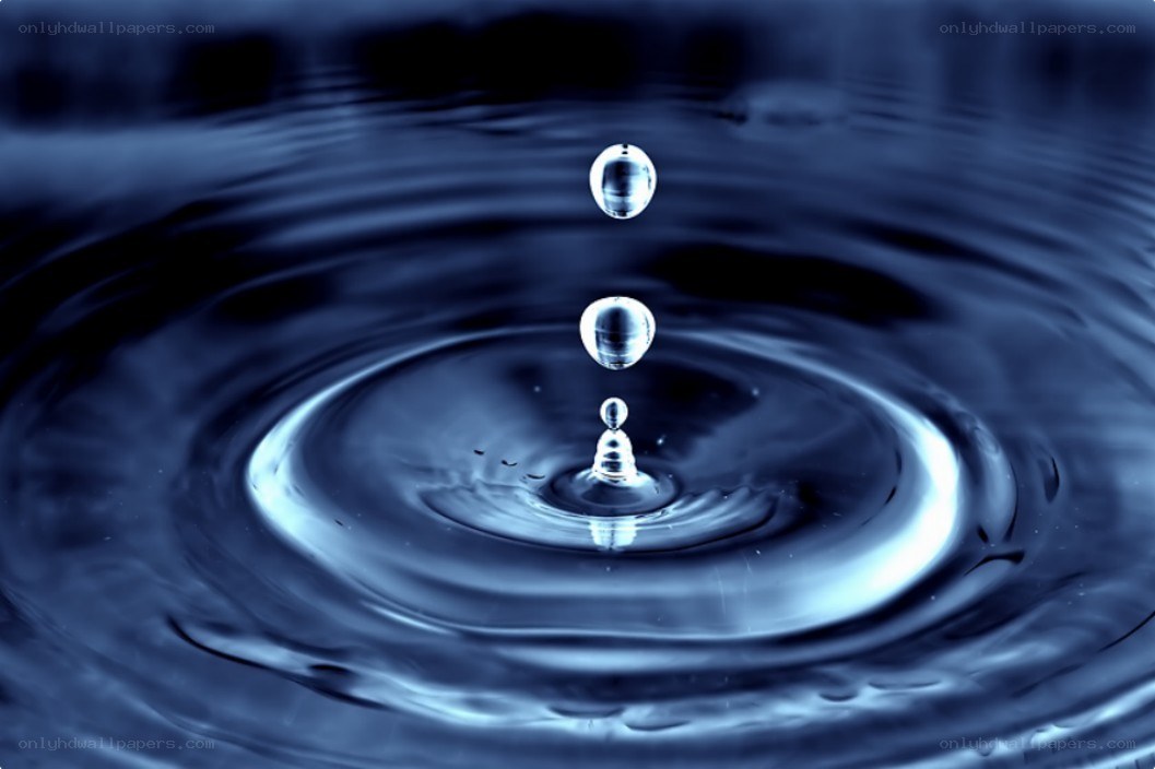Water droplet creating ripples