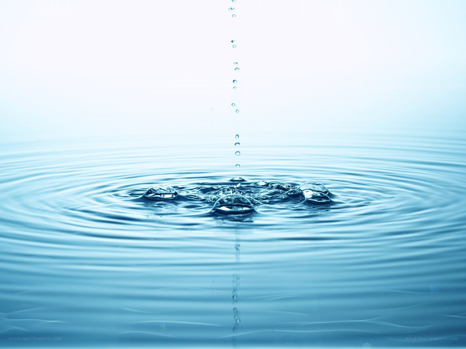 Water droplet creating ripples