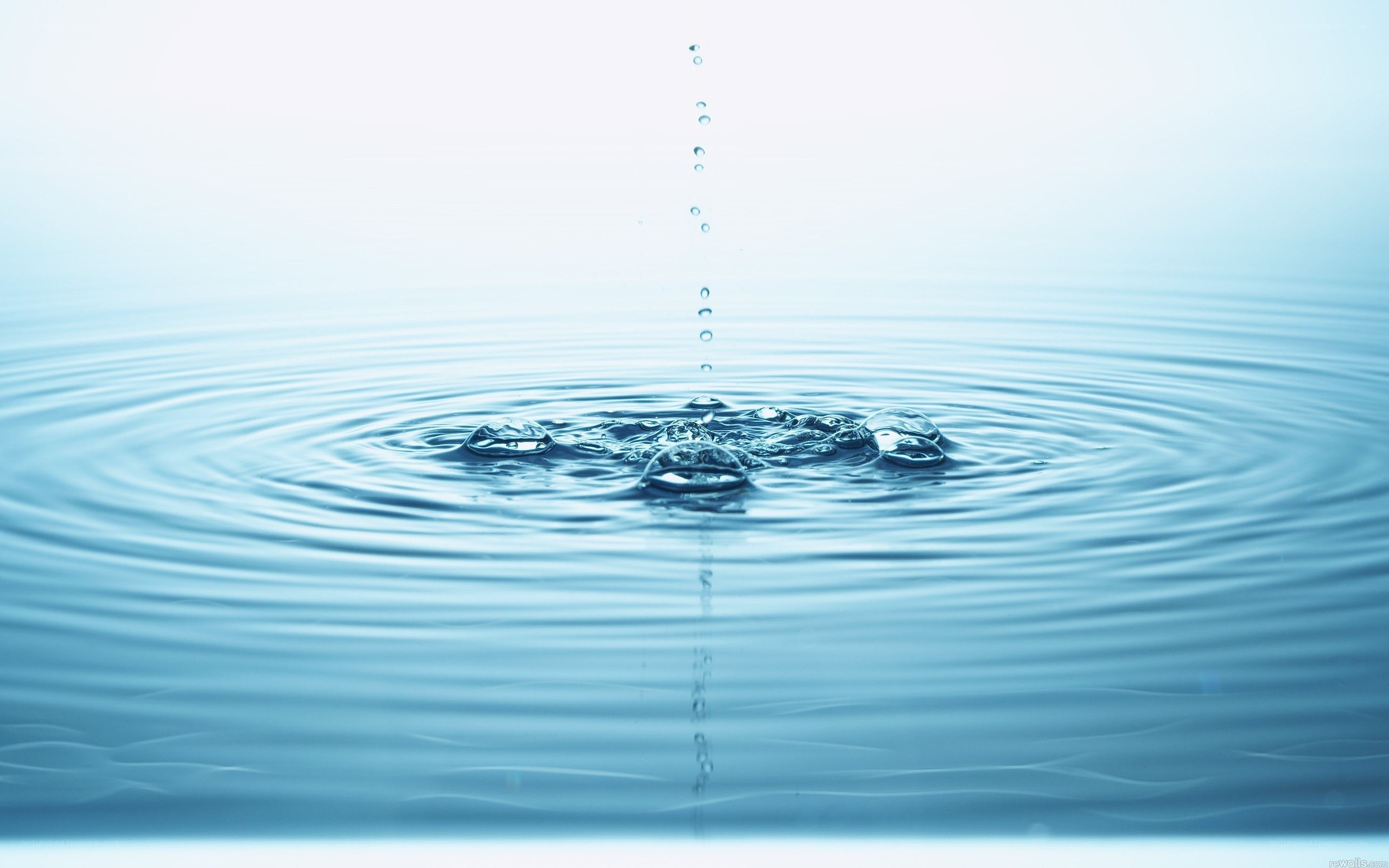 Water droplet creating ripples