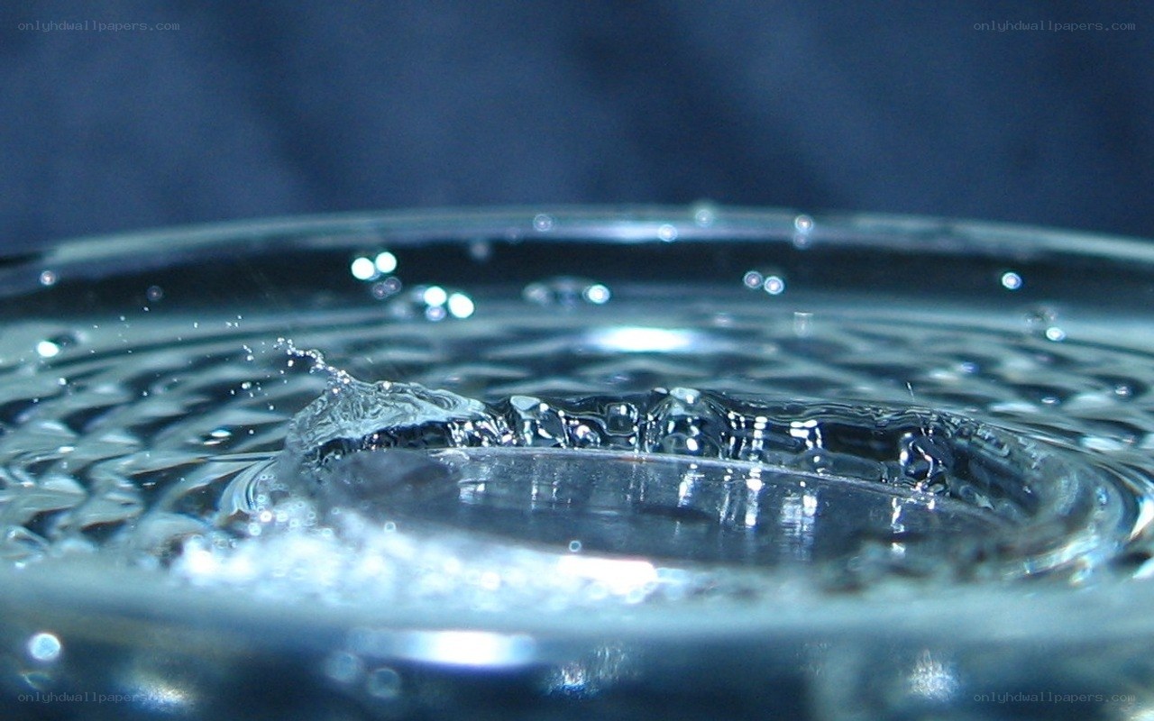 Water droplet creating ripples