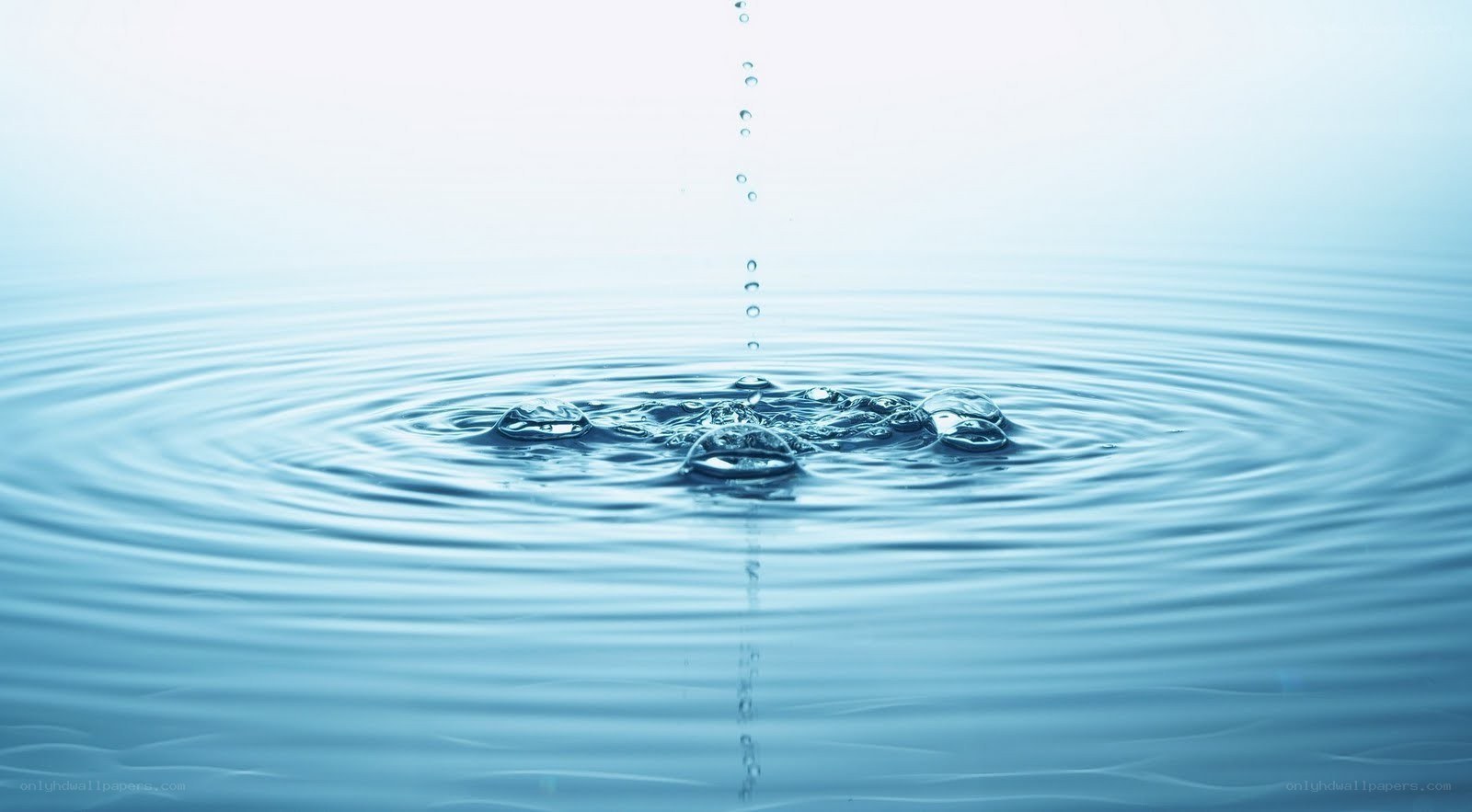 Water droplet creating ripples
