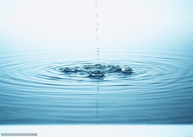 Water droplet creating ripples