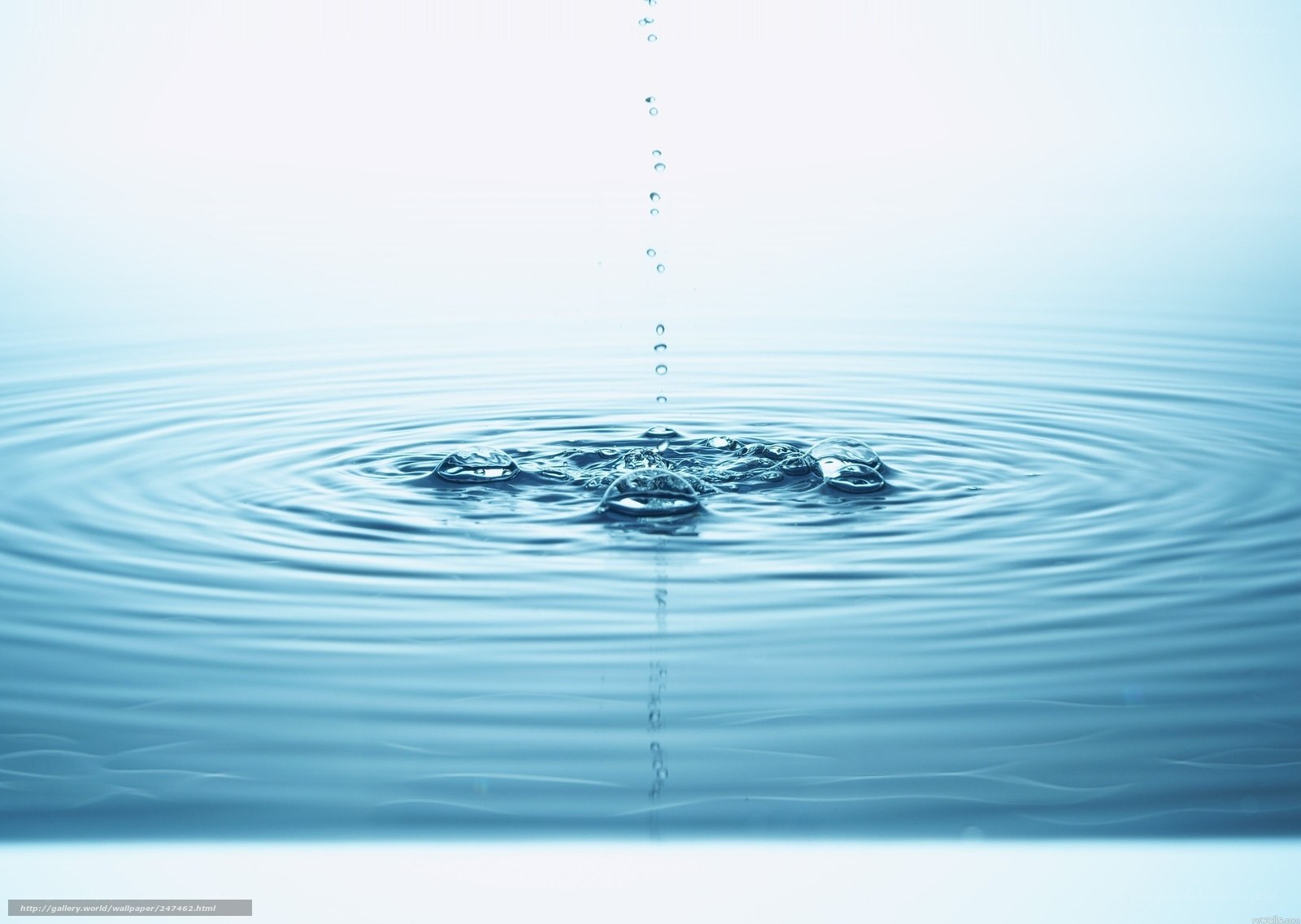 Water droplet creating ripples