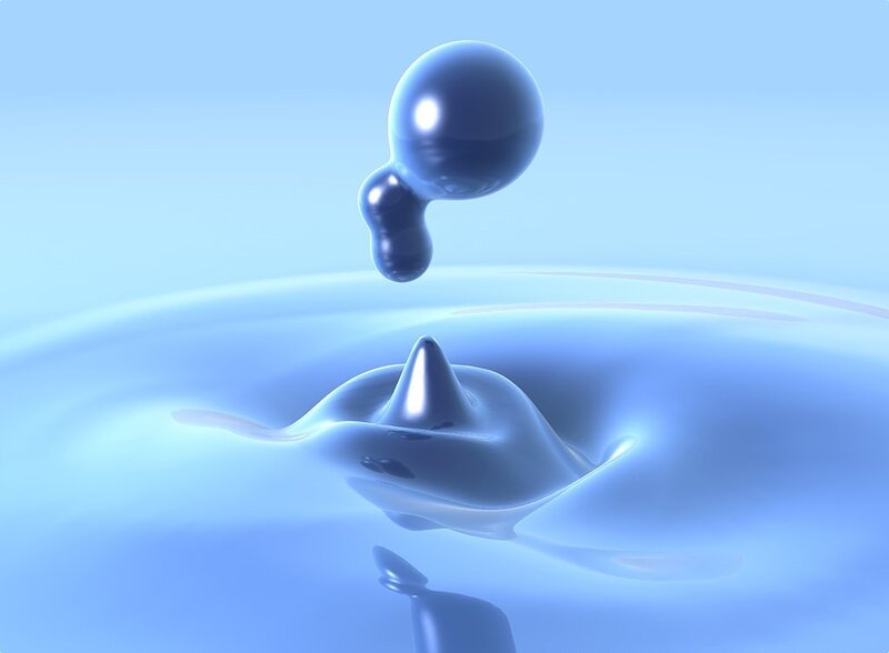 Water droplet impact