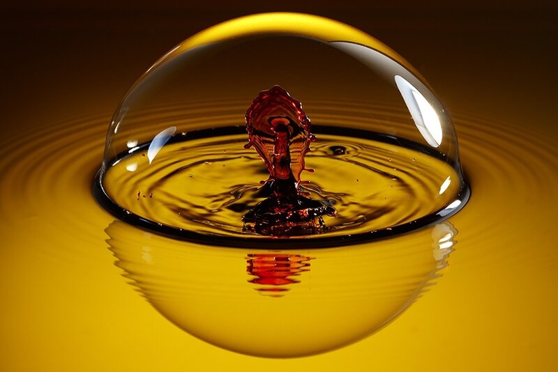 Water droplet impact