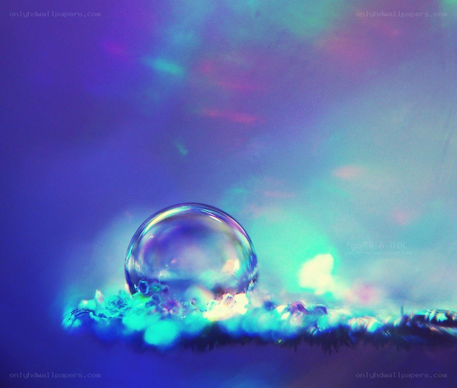 Water droplet on a surface