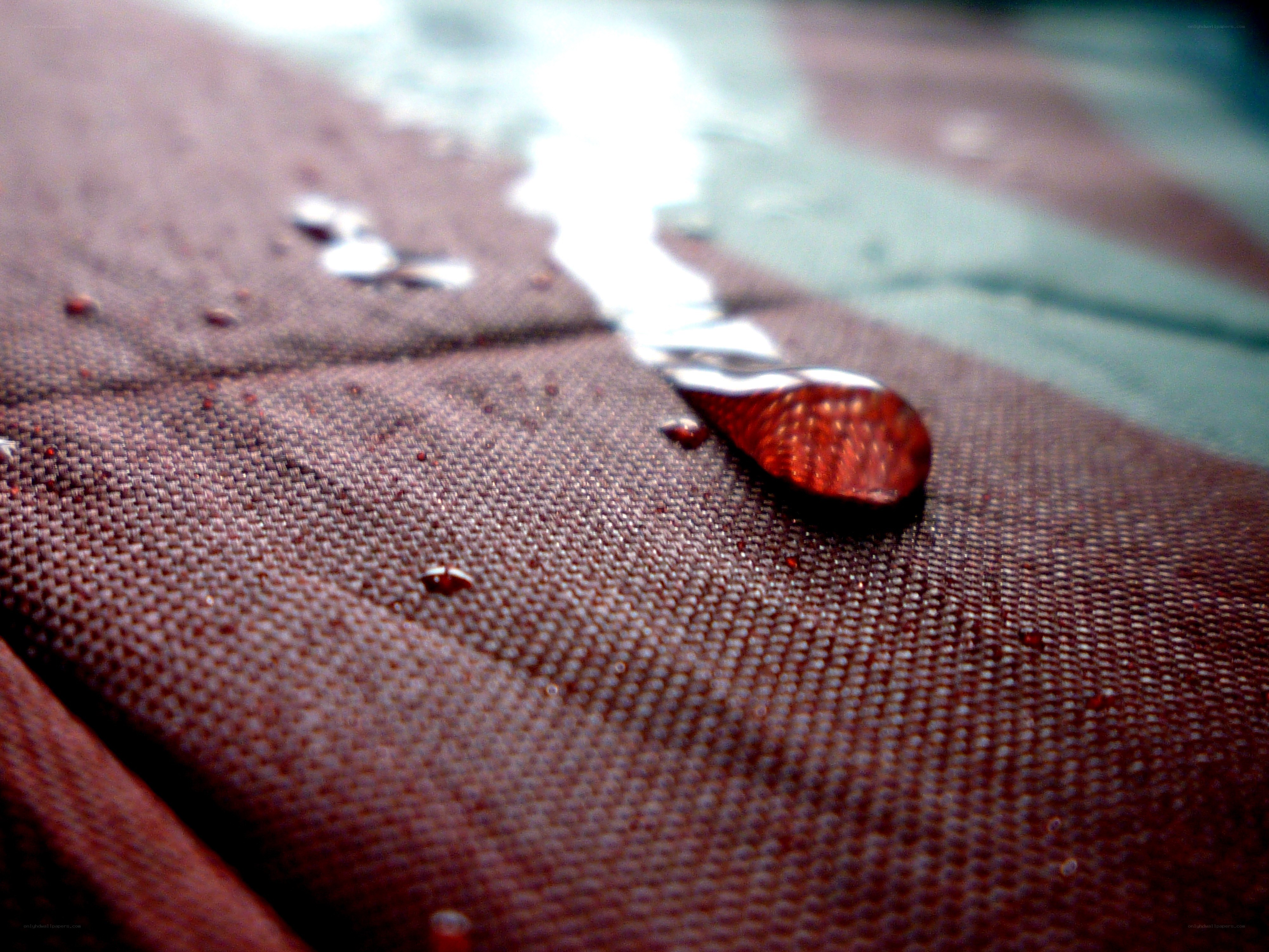 Water droplet on fabric