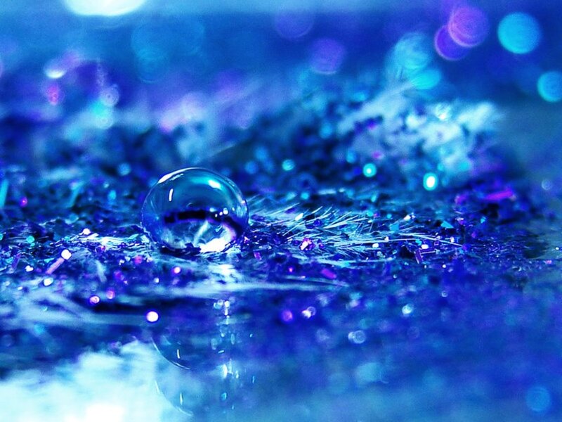 Water Droplet on Glitter