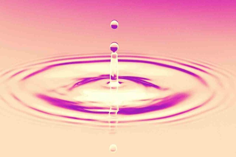 Water Droplet Ripple — Pink