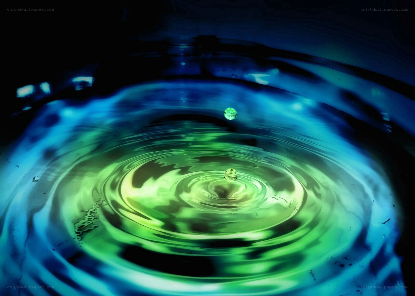 Water droplet ripples
