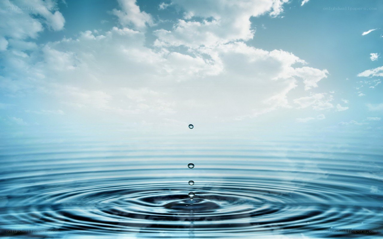 Water droplet ripples