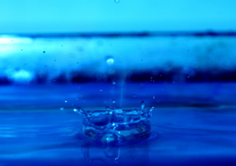 Water Droplet Splash — Blue, Cyan