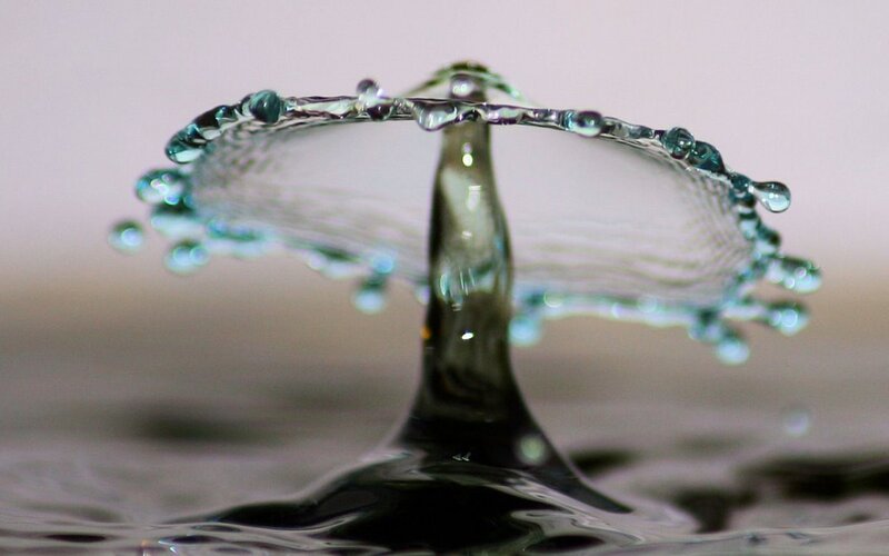 Water Droplet Splash — Blue, Dynamic