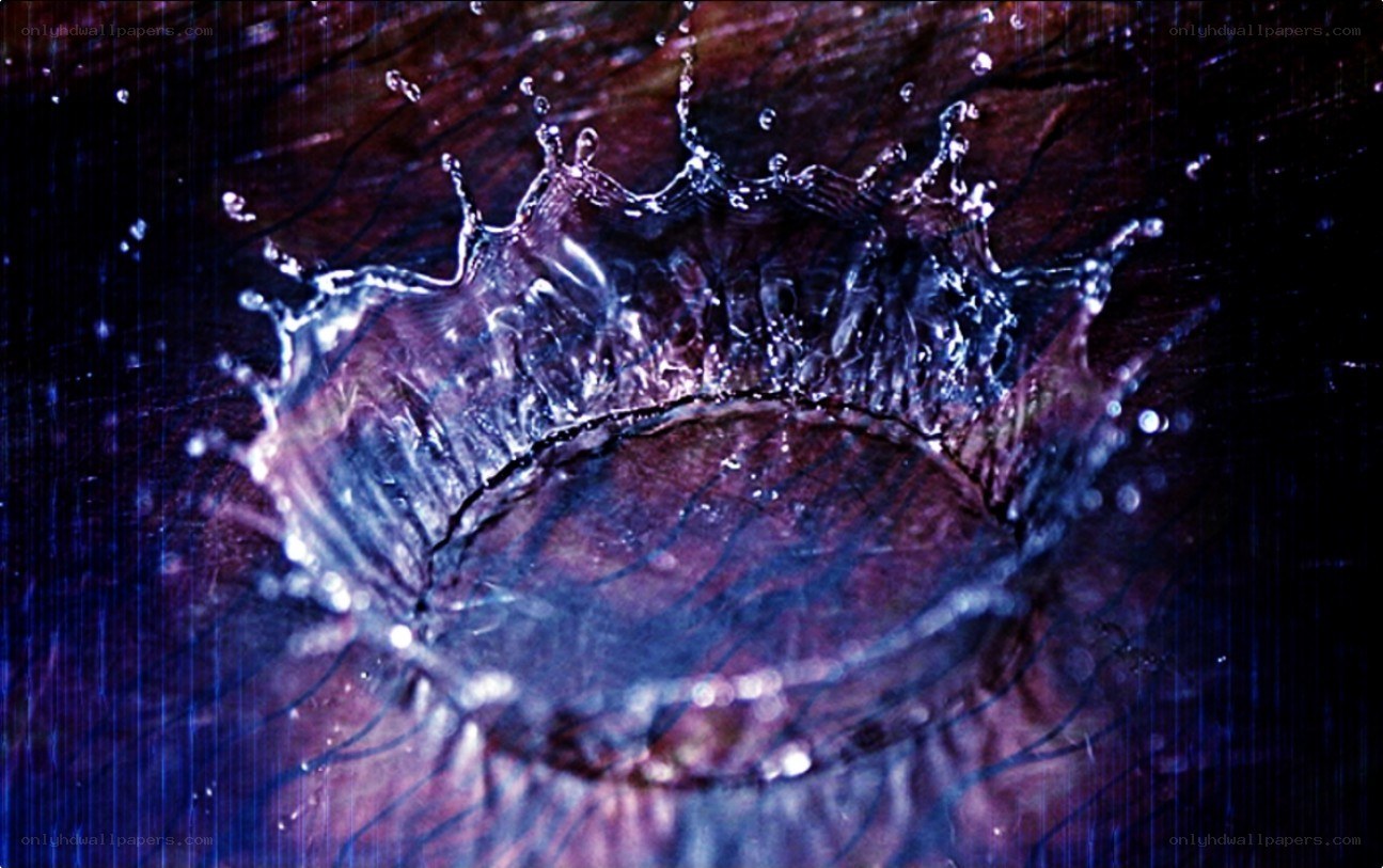 Water droplet splash crown