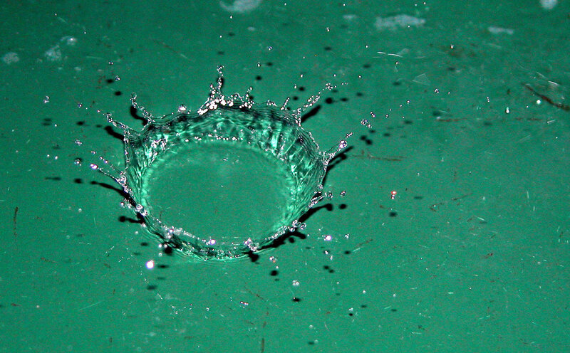 Water Droplet Splash — Green, Dynamic