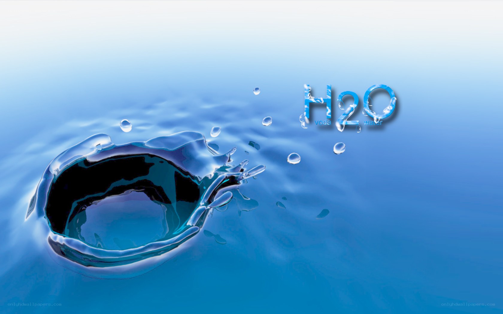 Water droplet splash H2O