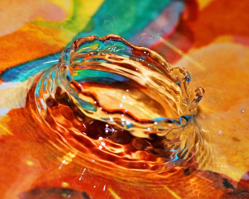 Water Droplet Splash — Orange