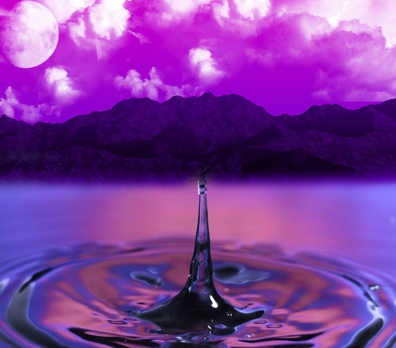 Water Droplet Splash — Purple