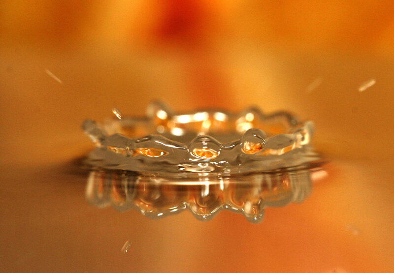 Water droplet splash ring