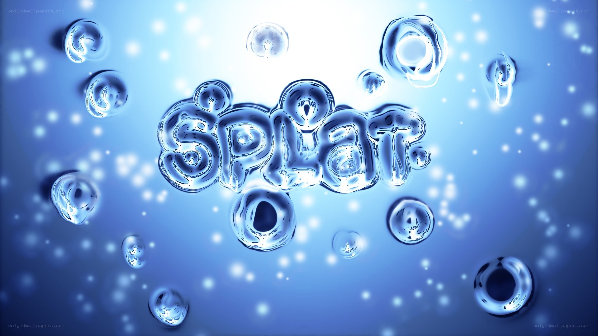 Water droplet text animation
