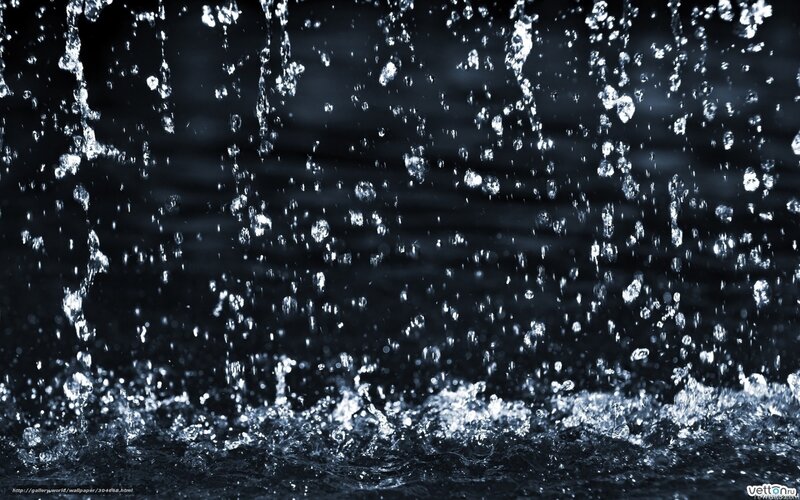 Water Droplets Falling — Black, Dramatic