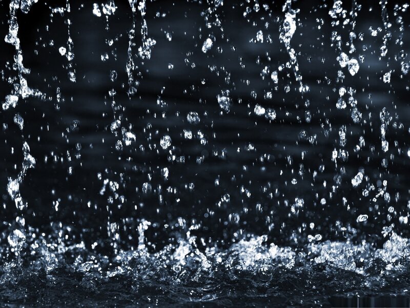 Water Droplets Falling — Black, Dynamic