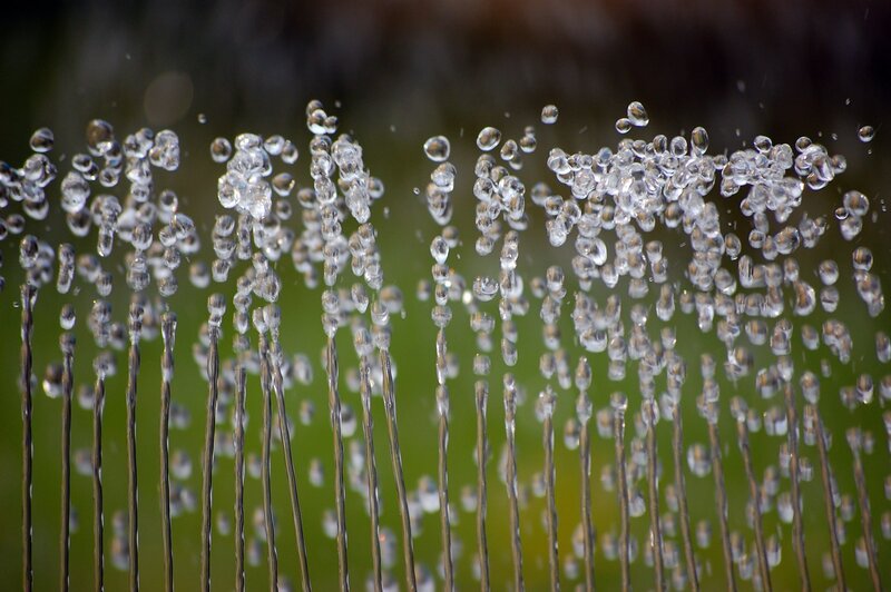 Water Droplets from Fountain