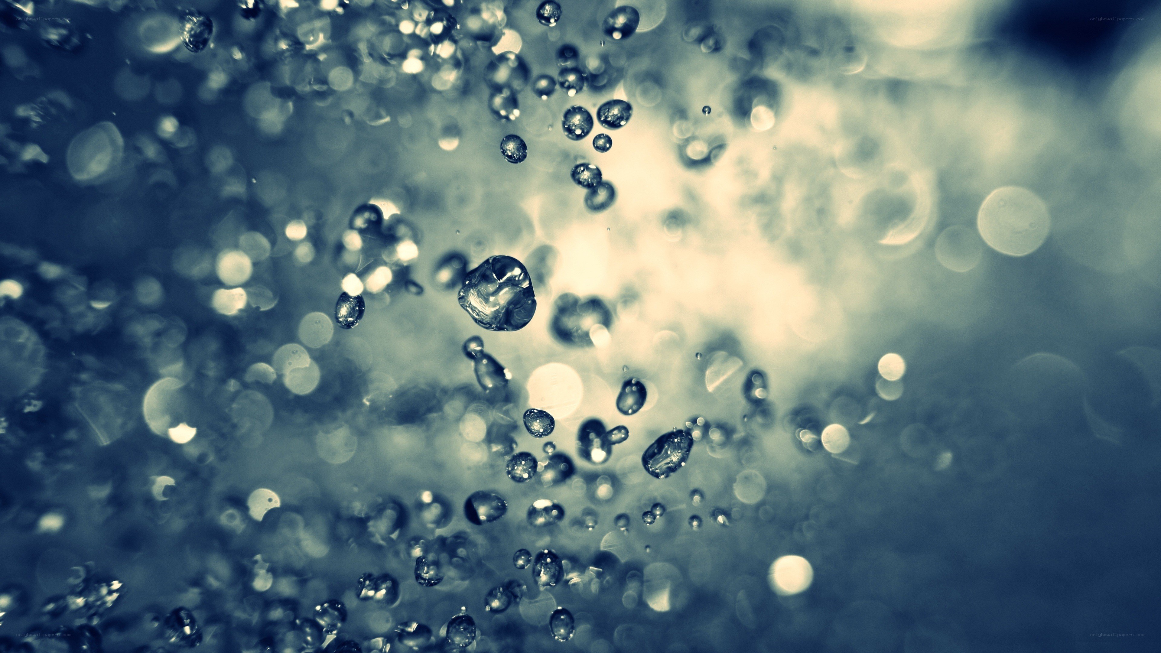 Water droplets in motion