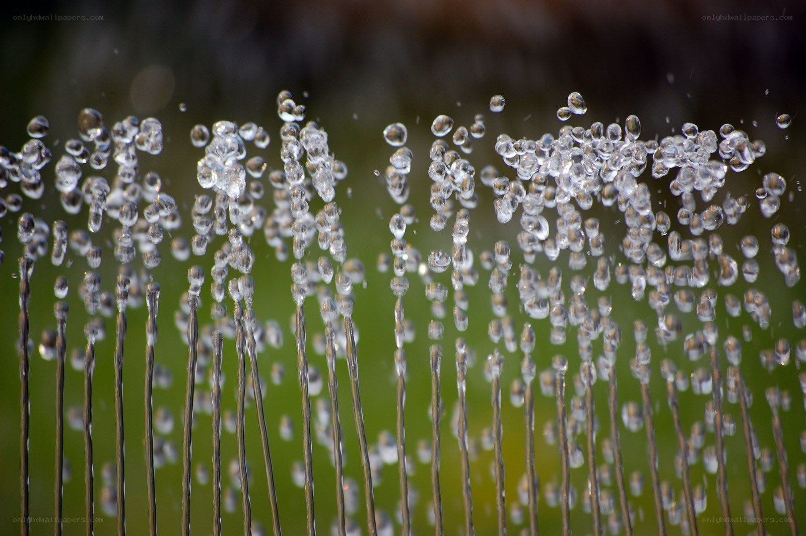 Water droplets in motion