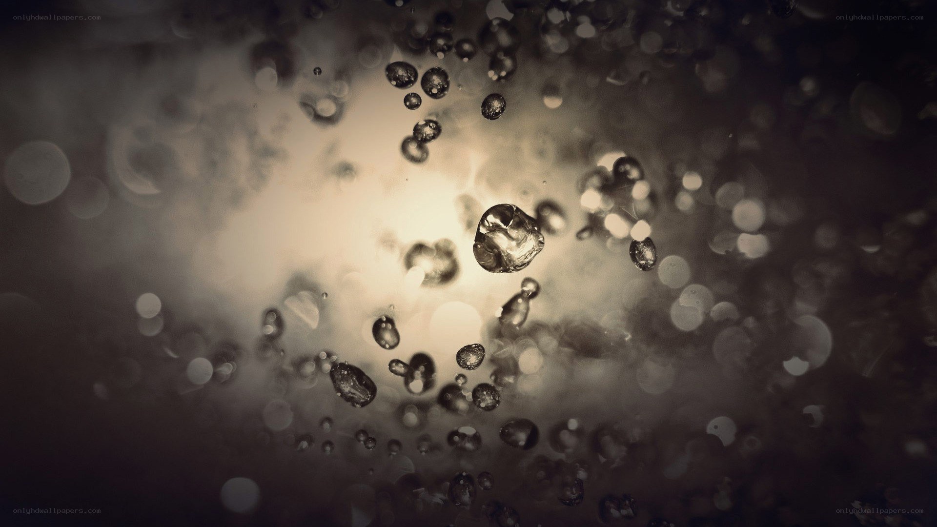 Water droplets in motion