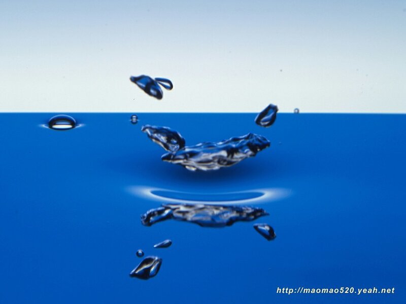 Water droplets in motion