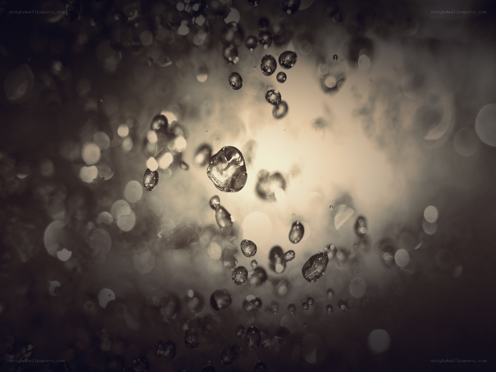 Water droplets in motion