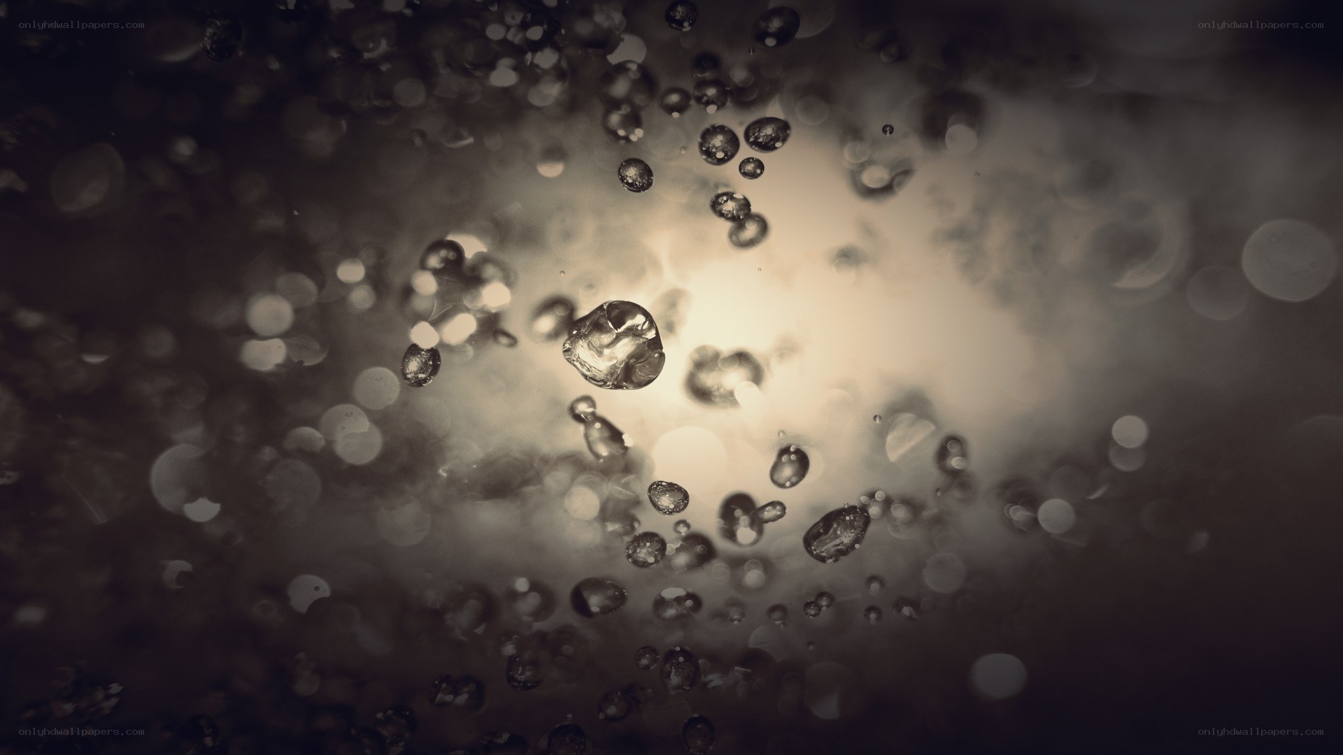 Water droplets in motion