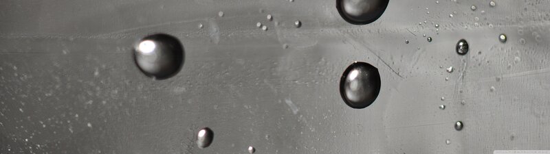 Water droplets on a metallic surface