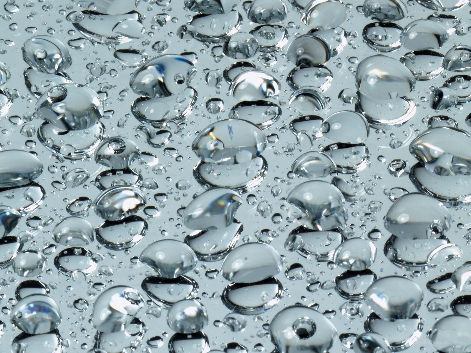Water droplets on a surface
