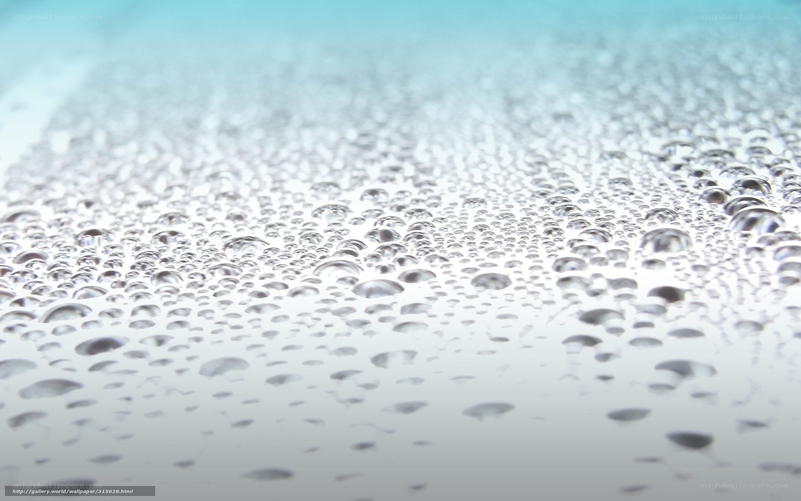 Water droplets on a surface