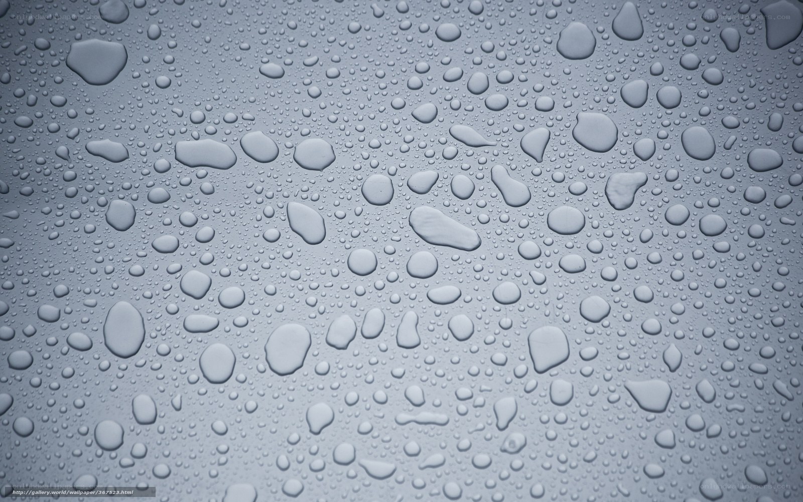 Water droplets on a surface