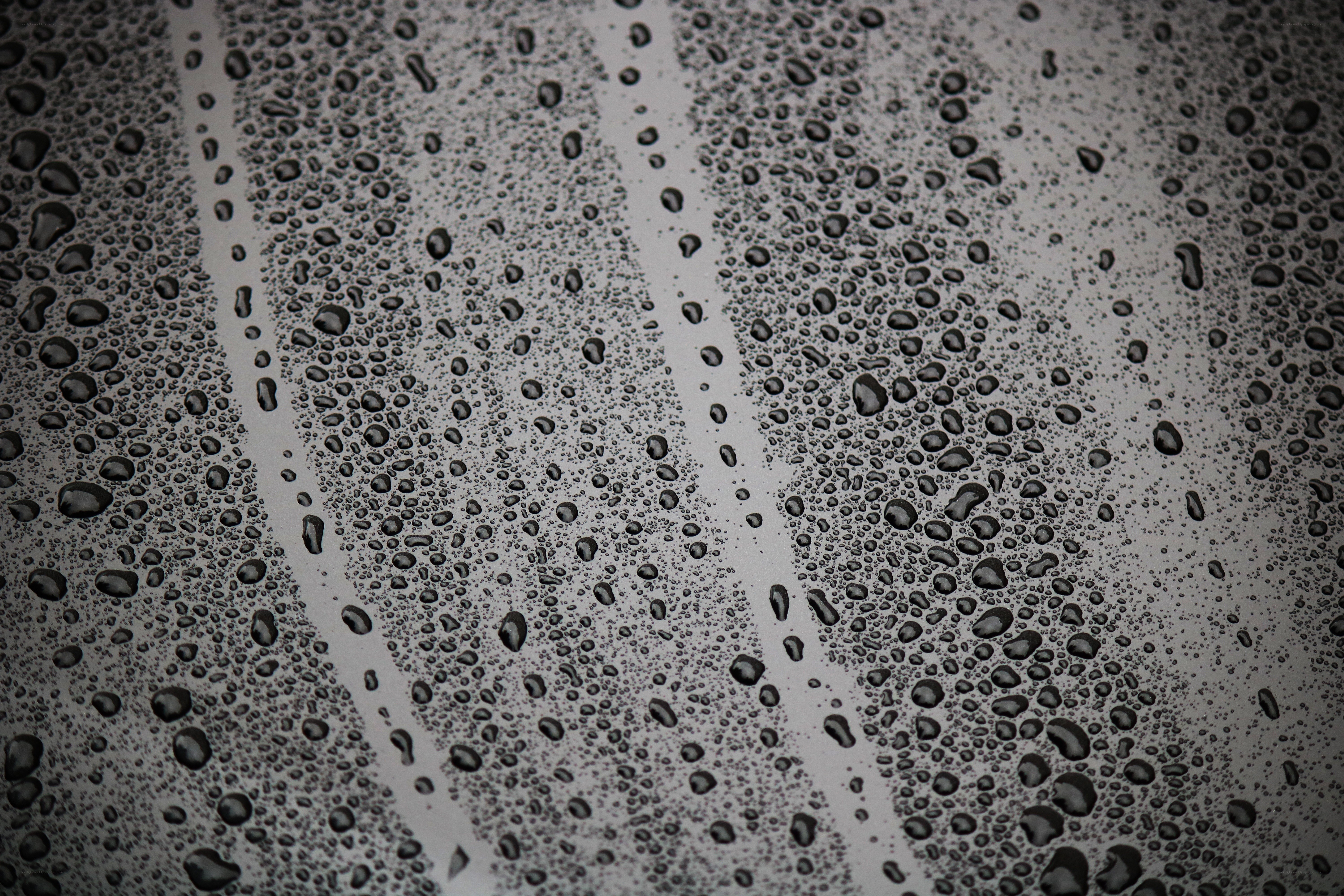 Water droplets on a surface