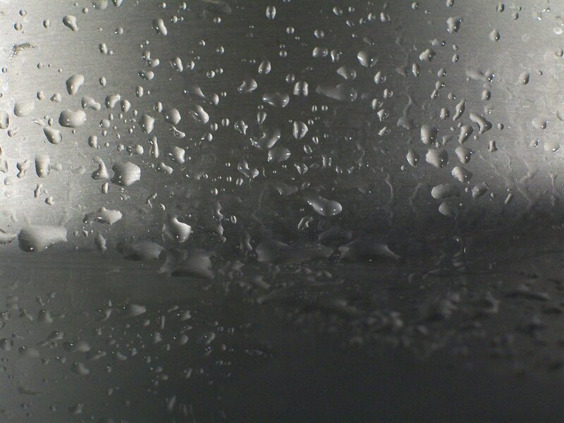 Water droplets on a surface